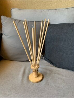 Wooden Spool & Dowels Decorative Display drying rack.